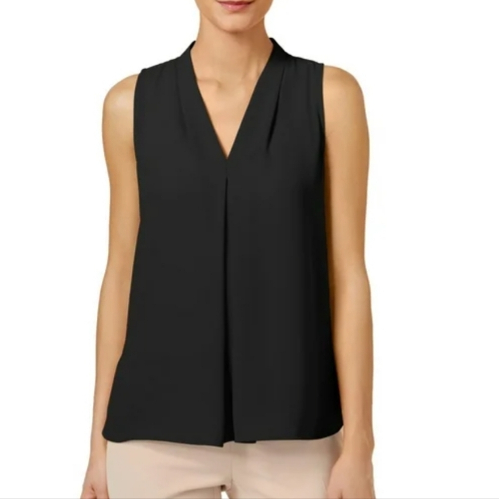Vince Camuto Black Sleeveless Top Blouse Size L Good Condition